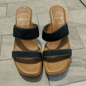 Italian shoe makers wedge sandal